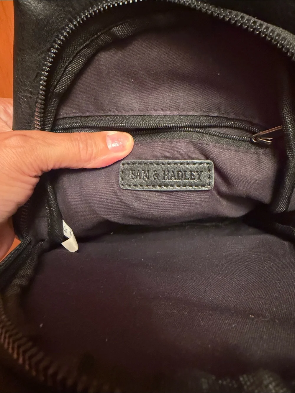 Black Studded Crossbody Sling Bag - Compact Everyday Carry